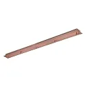 Baldachin LINEAR STANDARD, eckig, 120cm, 5-fach, Überstand-Blende, kupfer