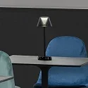 Ideal Lux Outdoor LED Akku Tischleuchte LOLITA TL, IP54, 7W, 3000K, 200lm, schwarz