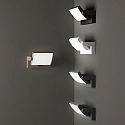 Ideal Lux outdoor wall luminaire SWIPE AP tiltable, with diffuser IP54, anthracite 