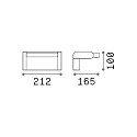 Ideal Lux outdoor wall luminaire SWIPE AP tiltable, with diffuser IP54, anthracite 