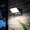 Ideal Lux outdoor wall luminaire SWIPE AP PIR with sensor, tiltable, with diffuser IP54, black 