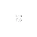 Ideal Lux recessed housing BENTO 1-fold, round, with frame, white
