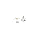 Ideal Lux ceiling luminaire HERMES PL5 5 flames G9 IP20, brass