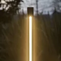 Ideal Lux Outdoor LED Stehleuchte JEDI PT, IP65, mit Erdspieß (abnehmbar), schaltbar, Höhe 160.5cm, 25W 3000K 1060lm, CRi >90, schwarz