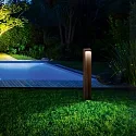Ideal Lux LED Pollerleuchte KURT PT, IP54, 11W, 4000K, 1000lm, COFFEE, kaffeebraun