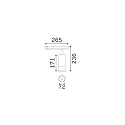 LED 3-Phasen Strahler EOS 25W, fokussierbar 20-55°, CRi >90, verstellbar, dimmbar 1-10V, 25W 3000K 2070lm, schwarz