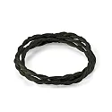 Textilkabel CAVO TESSUTO INTRECCIATO, 2-fach, gedreht, Ø 5mm, 5 Meter, ummantelt, schwarz