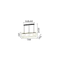 Ideal Lux pendant luminaire LINGOTTO SP3 3 flames, 1-fold, adjustable E14 IP20, black matt dimmable