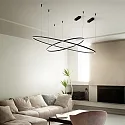 pendant luminaire ORACLE SLIM SP LED round, DALI controllable IP20, black dimmable