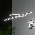 pendant luminaire ORACLE SLIM SP LED round, DALI controllable IP20, black dimmable