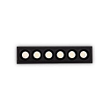 recessed downlight LIKA FI SLIM  D12 6 flames, UGR < 19, slim, on/off, with trim IP20, black matt 
