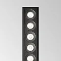 Ideal Lux LED Einbau-Deckenstrahler LIKA FI SLIM, IP20, 12.2cm, 6-flammig, CRi >90, UGR<19, on-off, 10W 3000K 860lm 32°, schwarz