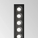 Ideal Lux LED Einbau-Deckenstrahler LIKA FI SLIM, IP20, 12.2cm, 6-flammig, CRi >90, UGR<19, on-off, 10W 3000K 860lm 32°, schwarz