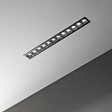 Ideal Lux LED Einbau-Deckenstrahler LIKA SLIM, IP20, eckig, 23.6cm, 12-flammig, CRi >90, UGR<19, on-off, 20W 3000K 1720lm 32°, schwarz