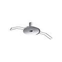 Einbau-Baldachin ROUND RECESSED, rund, Ø 4.5cm, 1-fach, mit Einbaufedern, chrom