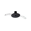 Einbau-Baldachin ROUND RECESSED, rund, Ø 4.5cm, 1-fach, mit Einbaufedern, schwarz