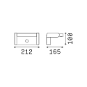 Ideal Lux outdoor wall luminaire SWIPE AP PIR with sensor, tiltable, with diffuser IP54, coffee brown 