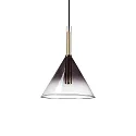 pendant luminaire EMPIRE conical G9 IP20, smoky colour dimmable