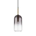 pendant luminaire EMPIRE cylindrical G9 IP20, smoky colour dimmable