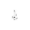 Ideal Lux pendant luminaire EMPIRE ball shaped G9 IP20, smoky colour dimmable