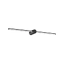 LED Wandleuchte FILO, 75cm, 12,5W, 3000K, 1450lm, CRI>80, IP44, schwarz