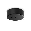 Baldachin MAGNETICO, rund, Ø 9cm, 1-fach, dezentraler Auslass, magnetische Blende, schwarz