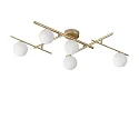 Deckenleuchte ATLAS, 5-flammig, G9, 5x 4W (inkl.), IP20, goldfarben