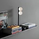 Ideal Lux LED Tischleuchte PING PONG, 35cm, 6W, 3000K, 500lm, CRI>90, IP20, schwarz