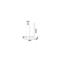 Ideal Lux pendant luminaire CROWN 80 IP20, brass 