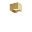 Deckenleuchte SPIKE, IP20, eckig, 10 x 10cm, inkl. GX53 LED 9W 3000K 910lm 110°, on-off (max. 15W), messing