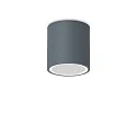 Outdoor-Deckenleuchte TECHO D09 ROUND, IP54, Ø 9cm, 230V AC, 1x GU10, Aluminium / gehärtetes Mattglas, starr, anthrazit