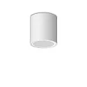 Outdoor-Deckenleuchte TECHO D09 ROUND, IP54, Ø 9cm, 230V AC, 1x GU10, Aluminium / gehärtetes Mattglas, starr, weiß