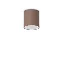 Outdoor-Deckenleuchte TECHO D09 ROUND, IP54, Ø 9cm, 230V AC, 1x GU10, Aluminium / gehärtetes Mattglas, starr, kaffee