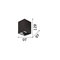 Ideal Lux LED Aufbau-Downlight NITRO D10 SQUARE, IP20, CRi >90, UGR<19, on-off, starr, 25W 3000K 2020lm 33°, weiß