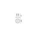 Ideal Lux LED Decken-Einbauleuchte GAME TRIMLESS ROUND, IP40, Ø 10cm, 11W 3000K 660lm 36°, CRi >90, UGR <19, on-off, schwarz