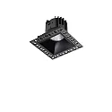 LED Decken-Einbauleuchte GAME TRIMLESS SQUARE, IP40, 10 x 10cm, 11W 3000K 660lm 36°, CRi >90, UGR <19, on-off, schwarz