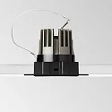 ceiling recessed luminaire GAME TRIMLESS SQUARE square, rigid, flush, UGR < 19, switchable IP40/IP20, black 