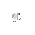 Ideal Lux LED Aufbau-Downlight NITRO D04 SQUARE DOB, IP20, CRi >90, dimmbar, starr, 5W 3000K 310lm 40°, schwarz