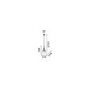 Ideal Lux Pendelleuchte CONO, IP20, 1-flammig, konisch, GU10 max. 28W, inkl. 1x LED 7W 3000K 540lm, chrom plattiert / Frostglas
