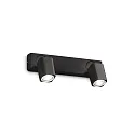 Wandspot RUDY, 2-flammig, GU10, 2x 35W (inkl.), IP20, schwarz