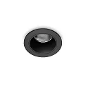 LED Deckeneinbauleuchte QUARK, Ø 4,9cm, 25°, 12W, 3000K, 1200lm, IP20, schwarz
