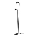LED Stehleuchte GINGER PT2, 2-flammig, 2xGU10, 28W, 3000K, 540lm, IP20, schwarz
