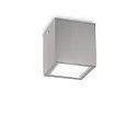 Outdoor-Deckenleuchte TECHO D15 SQUARE, IP54, 15x15cm, 230V AC, 1x GU10, Aluminium / gehärtetes Mattglas, starr, grau