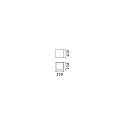 Ideal Lux Outdoor-Deckenleuchte TECHO D15 SQUARE, IP54, 15x15cm, 230V AC, 1x GU10, Aluminium / gehärtetes Mattglas, starr, grau