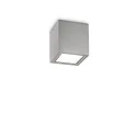 Outdoor-Deckenleuchte TECHO D09 SQUARE, IP54, 9x9m, 230V AC, 1x GU10, Aluminium / gehärtetes Mattglas, starr, grau 
