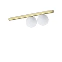 ceiling luminaire BINOMIO 2 flames G9 IP20, brushed brass dimmable