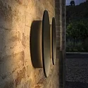 Ideal Lux outdoor wall luminaire PUNTO AP D30 round, indirect, switchable IP54, black matt 