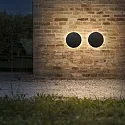 Ideal Lux outdoor wall luminaire PUNTO AP D30 round, indirect, switchable IP54, black matt 