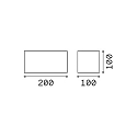 Ideal Lux outdoor wall luminaire ATOM UP/DOWN 20CM up / down, square, adjustable IP54, white 