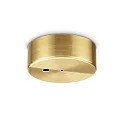 Baldachin MAGNETICO, rund, Ø 9cm, 1-fach, dezentraler Auslass, magnetische Blende, messing